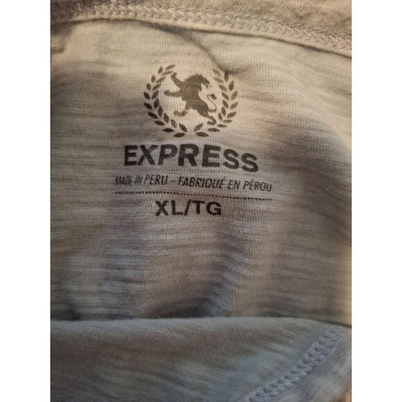 Express Mens XL TShirt Gray Defense Of Honor Henley Short Sleeve Gorpcore - Picture 3 of 7